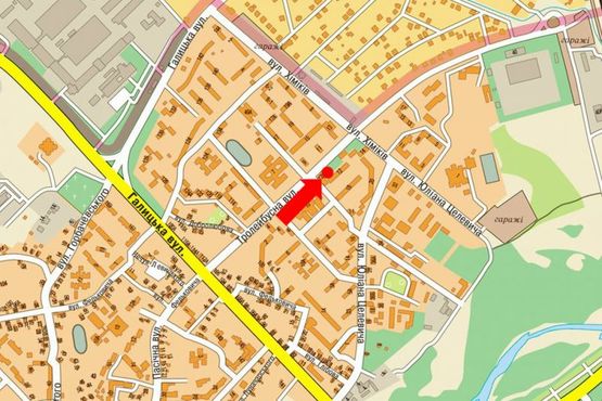 Схема рекламной плоскости по адресу Троллейбусная ул., 12, возле аптеки, из центра