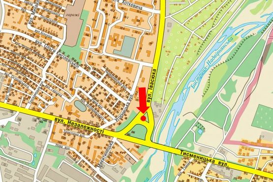 Схема рекламной плоскости по адресу Независимости ул. / Ивасюка ул.
