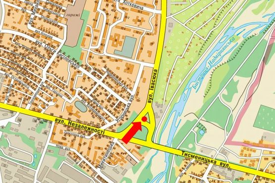 Схема рекламной плоскости по адресу Независимости ул. / Ивасюка ул.