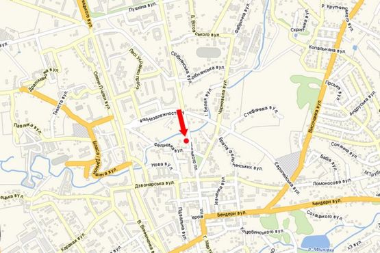 Схема рекламної площини за адресою Евшана ул. / пл. Шептицкого, возле магазина "Фуршет", район Стожары