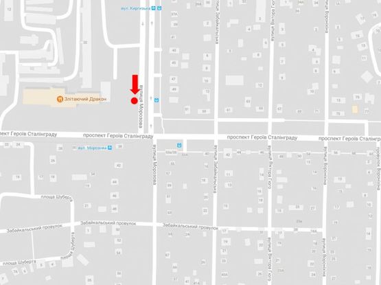 Схема рекламной плоскости по адресу Морозова ул. / пр. Героев Сталинграда, на светофоре