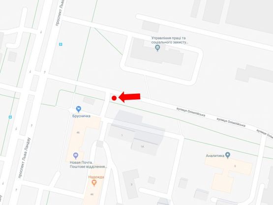 Схема рекламной плоскости по адресу Олимпийская ул. / Ландау пр. (бывш. 50 лет СССР пр.), в сторону пр.  Ландау