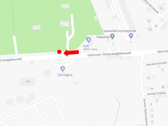 Схема рекламной плоскости по адресу Александровский пр., 2, в сторону пр. Гагарина