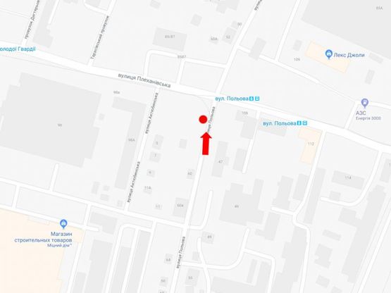 Схема рекламної площини за адресою Полевая ул. - ул. Плехановская, в сторону пр. Московский