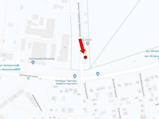 Схема рекламной плоскости по адресу Гвардейцев Широнинцев ул., / Салтовское шоссе, в сторону Салтовского шоссе