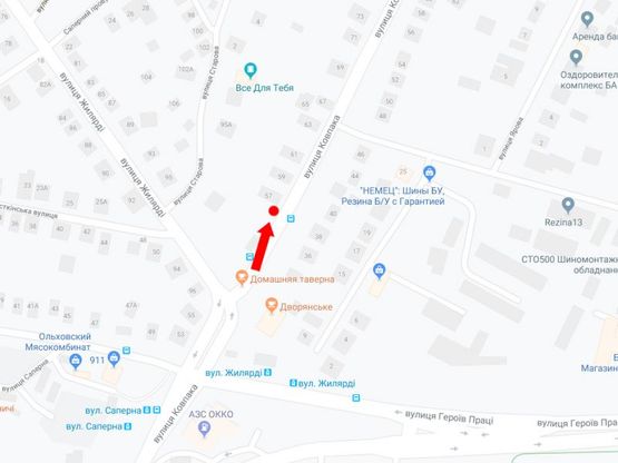 Схема рекламної площини за адресою Ковпака ул., 57 - ул. Жилярди, на светофоре,  из центра