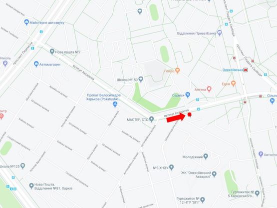 Схема рекламной плоскости по адресу Ахсарова ул. - ул. Целиноградская, в сторону ст.м. "Алексеевская", пр. Свободы