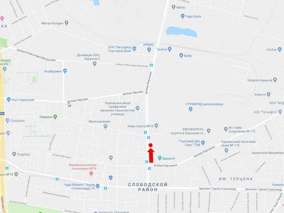 Схема рекламной плоскости по адресу Морозова ул., 21 - ул. Костычева, в сторону пр. Московского