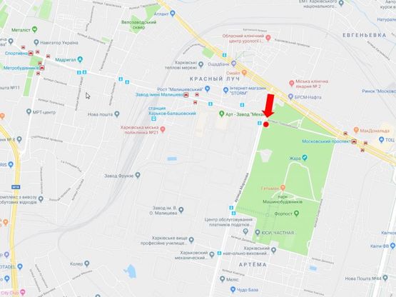 Схема рекламной плоскости по адресу Морозова ул. - ул. Плехановская в сторону пр. Г.Сталинграда