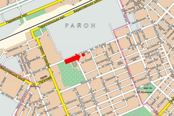 Схема рекламной плоскости по адресу Кулика ул. / Тираспольская ул., возле АЗС "Лукойл", гусь, над дорогой