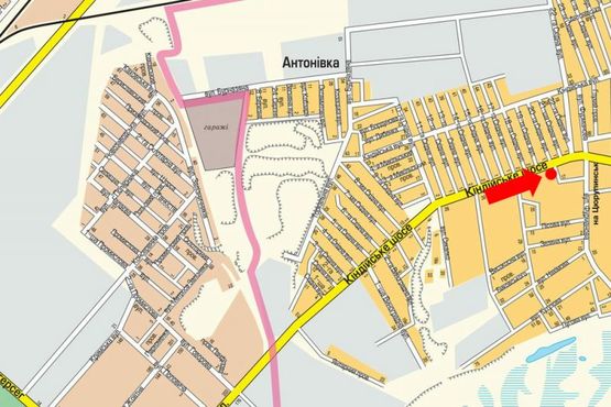 Схема рекламной плоскости по адресу Черновола шоссе (бывш.Киндийское шоссе), 40 , возле круга "Салют"