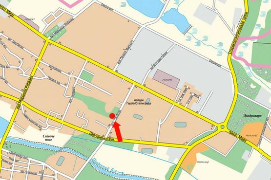 Схема рекламної площини за адресою Свободы ул., 7-А