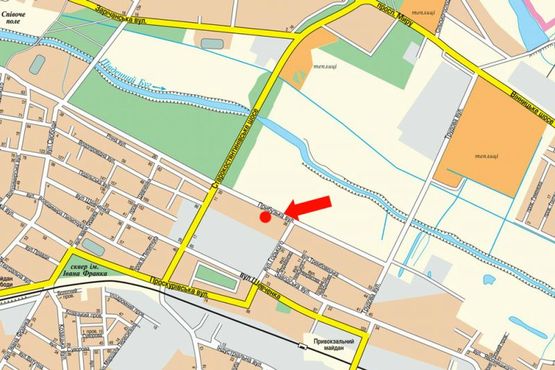 Схема рекламної площини за адресою Прибужская ул., 34, возле АЗС