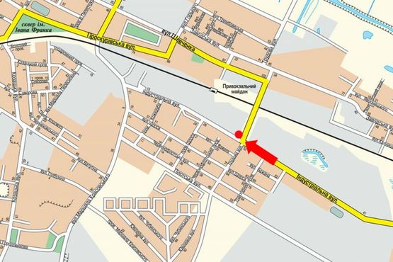 Схема рекламної площини за адресою Трудовая ул. / ул. Черновола В.