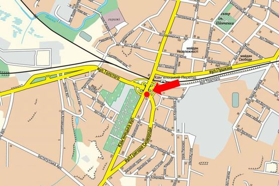 Схема рекламної площини за адресою Сковороды ул., 4