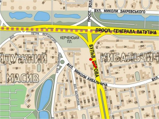 Схема рекламной плоскости по адресу Перова бул., 27, в сторону Ватутина пр.