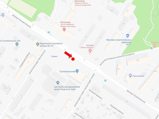 Схема рекламной плоскости по адресу Соломенская ул, 24, рынок, в сторону Протасов Яр ул.