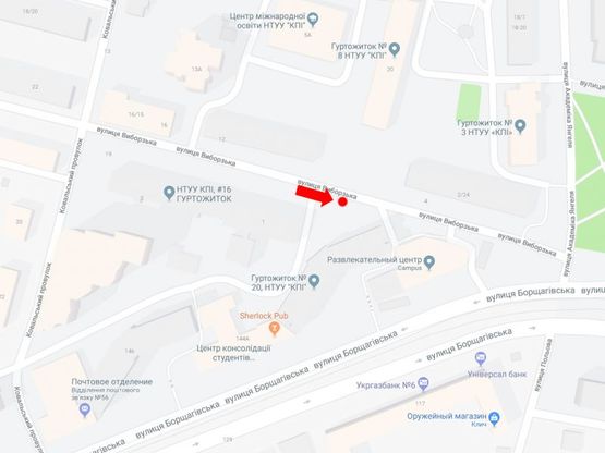 Схема рекламной плоскости по адресу Выборгская ул., 1, КПИ, в сторону ул. Янгеля