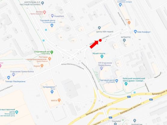 Схема рекламної площини за адресою Нестайко ул. (ул. Мильчакова) 5, разделитель, в сторону ул. Челябинской