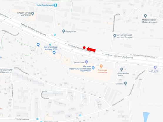 Схема рекламной плоскости по адресу Саперно-Слободская ул., 26, напротив супермаркета "Leroy Merlin", на светофоре, в сторону пл. Демеевской