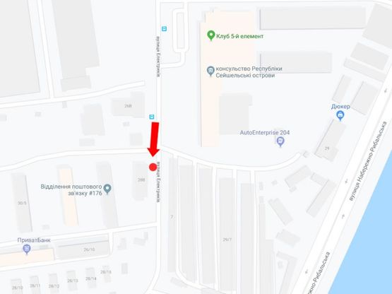 Схема рекламної площини за адресою Электриков ул., 28В, возле спортклуба "5й элемент", 5 канала