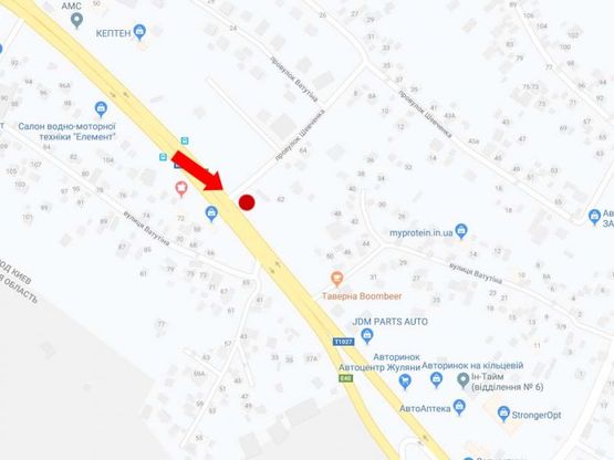 Схема рекламної площини за адресою Кольцевая дорога - пер.Шевченка, за Жулянским мостом, в сторону Одесской пл.