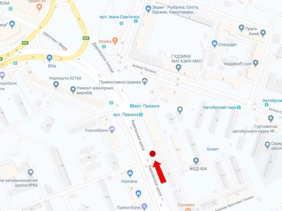 Схема рекламної площини за адресою Харьковское шоссе, 3, в сторону Дарницкая пл. (бывш. Ленинградская пл.)