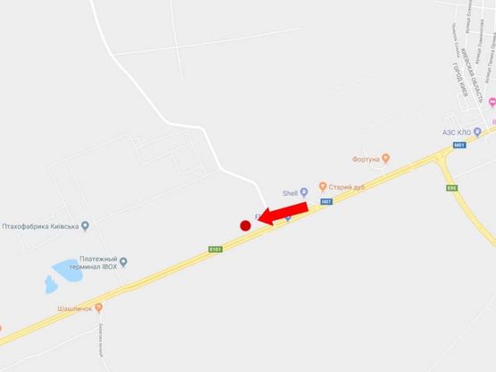 Схема рекламної площини за адресою Броварской пр., возле магазина "Flagman", в центр