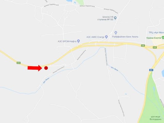 Схема рекламної площини за адресою Заболотного ул., в сторону Столичного шоссе