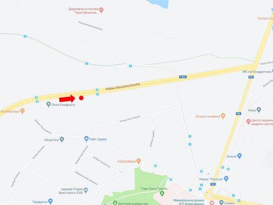 Схема рекламной плоскости по адресу Большая Кольцевая дорога, 1 км. до Минского пр.