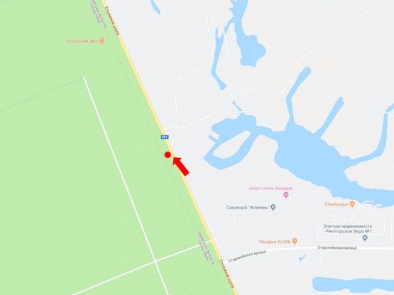 Схема рекламной плоскости по адресу Столичное шоссе ул. - ул. Липская, в сторону Киева