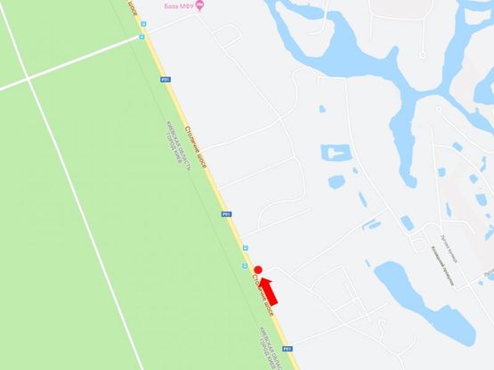 Схема рекламної площини за адресою Столичное шоссе ул., возле остановки "Лагерь "Дружба", в сторону Киева