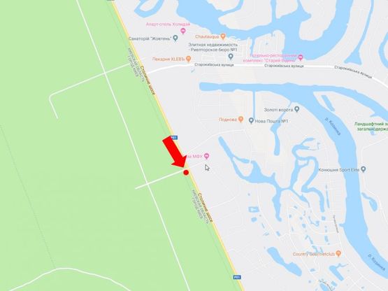 Схема рекламной плоскости по адресу Столичное шоссе, остановка "пансионат "Сокол", из Киева