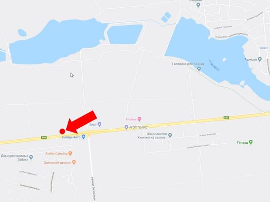 Схема рекламної площини за адресою Победы пр. - ул. Связистов, поворот на ЖК "Чайка", из центра