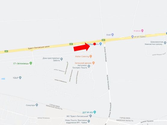 Схема рекламной плоскости по адресу Победы пр. - ул. Связистов, поворот на Петропавловскую Бощаговку, в центр