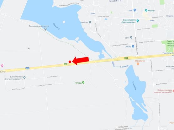 Схема рекламної площини за адресою Победы пр., 600 м.  от ул. Ушакова, из центра