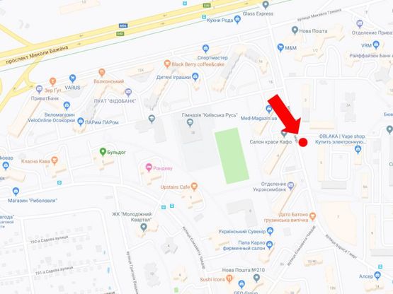 Схема рекламной плоскости по адресу Гмыри ул. 5, в сторону ул. Чавдар