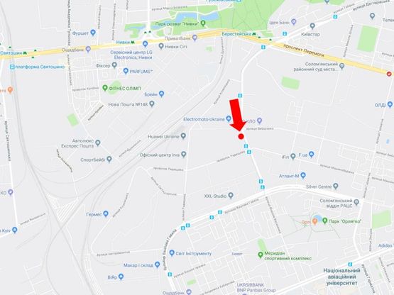 Схема рекламной плоскости по адресу Василенко ул. - ул. Выборгская, в сторону бул. Гавела (бывш. Лепсе)