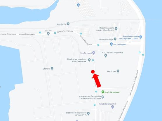 Схема рекламної площини за адресою Электриков ул., 23-Б, возле ЖК "Рыбальский", в сторону ул. Набережно-Рыбальской