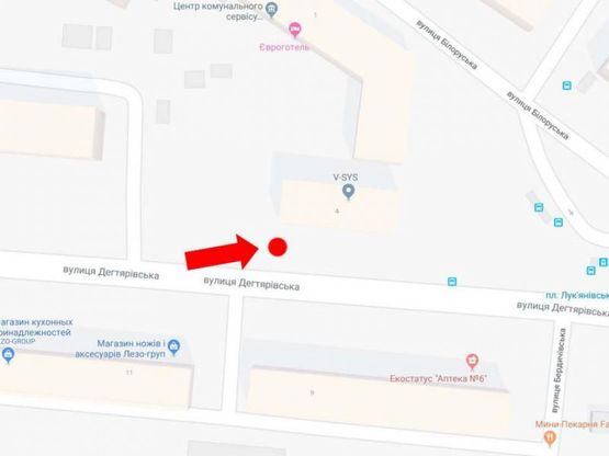 Схема рекламной плоскости по адресу Дегтяревская ул., 4 А, возле ст. м. "Лукьяновская", Лукьяновского рынка, в центр