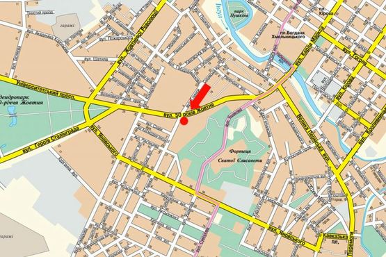 Схема рекламной плоскости по адресу Соборная ул. (бывш. 50-летия Октября ул.) / Глинки ул., ТЦ "Плазма", супермарктеы "Фуршет", "Эльдорадо", "Ева", из центра