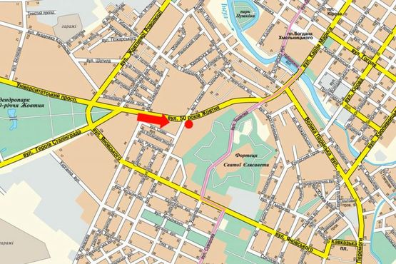 Схема рекламной плоскости по адресу Соборная ул. (бывш. 50-летия Октября ул.) / Глинки ул., ТЦ "Плазма", супермарктеы "Фуршет", "Эльдорадо", "Ева", в центр