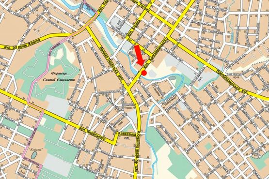 Схема рекламной плоскости по адресу Кропивницкого ул., возле АЗС, Авторынка, ТЦ "Тарон" (флажок)