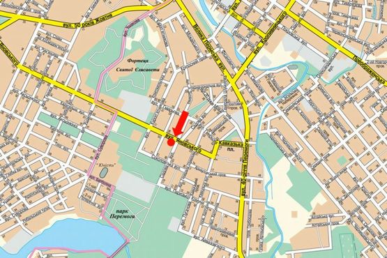 Схема рекламной плоскости по адресу Яновского ул. / Cадовая ул.