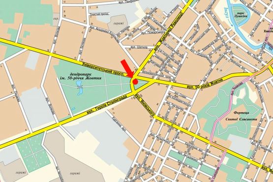 Схема рекламной плоскости по адресу Яновского ул. / Тельнова ул. (бывш. Правды пр.), "Колхозный" и "Крытый" рынки