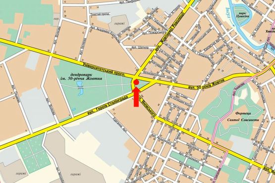 Схема рекламной плоскости по адресу Яновского ул. / Тельнова ул. (бывш. Правды пр.), "Колхозный" и "Крытый" рынки