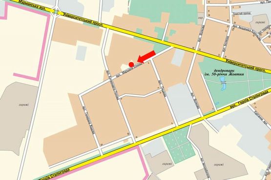 Схема рекламной плоскости по адресу Коваленко ул. (бывш. Конева ул.) / Попова ул., разделитель, возле супермаркетов "Фокстрот", "METRO"