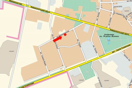 Схема рекламной плоскости по адресу Коваленко ул. (бывш. Конева ул.) / Попова ул., разделитель, возле супермаркетов "Фокстрот", "METRO"