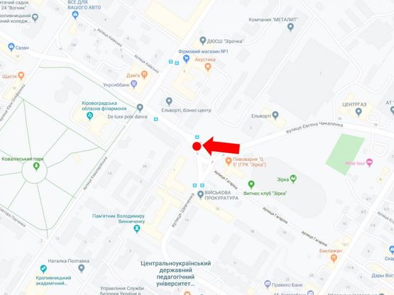 Схема рекламной плоскости по адресу Чикаленко ул. (бывш. Медведева ул.) - Шевченко ул.,  разделитель, Государственный Педагогический Университет