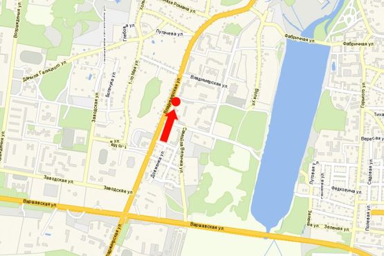 Схема рекламной плоскости по адресу Владимирская ул., 99, возле магазина "Авоська"